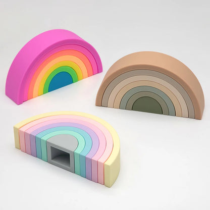 Arc en ciel en bois Montessori