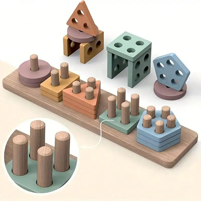 Puzzle a emboité en bois Montessori